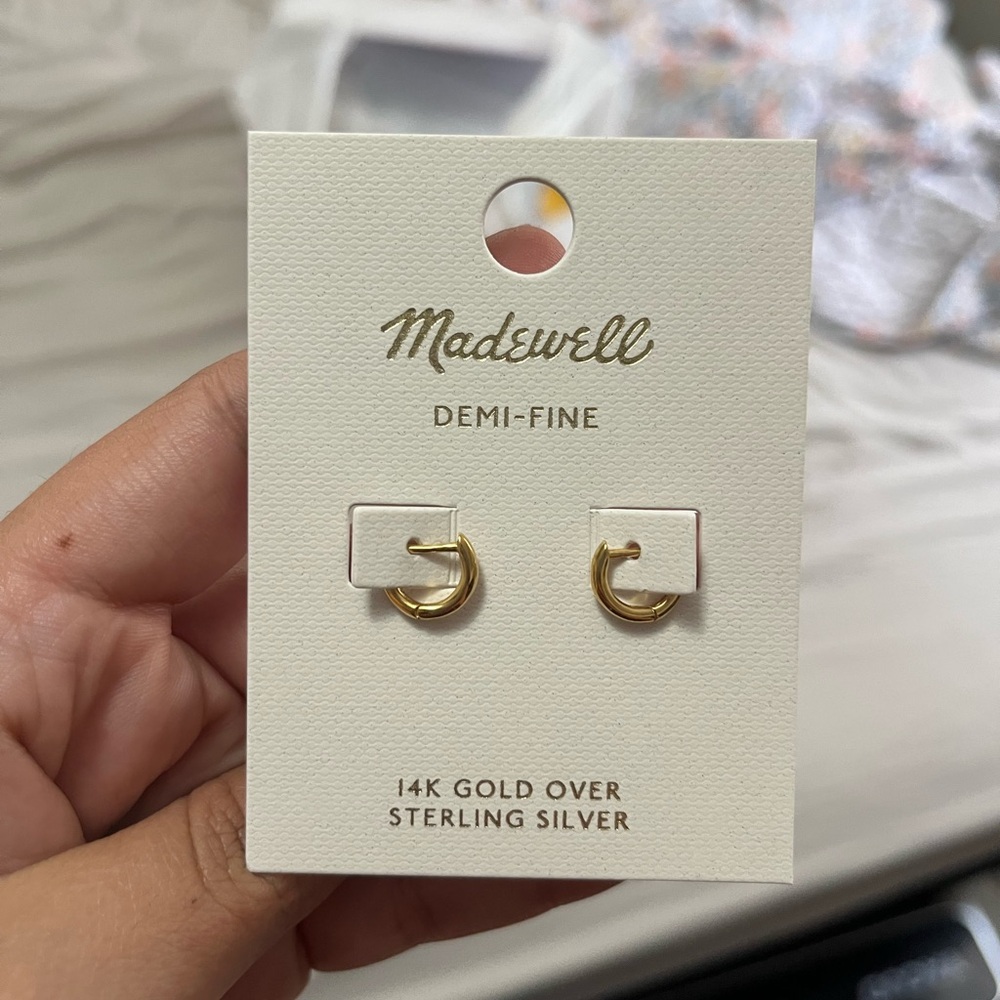 Madewell Demi-Fine Gold Huggies